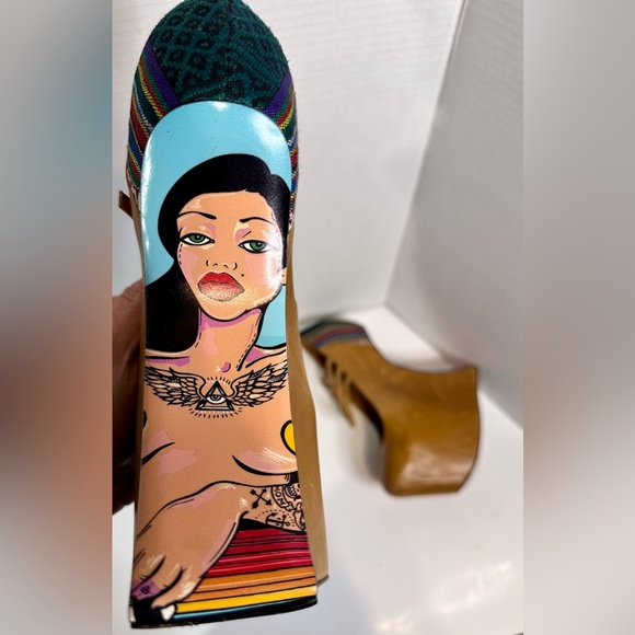 Taylor Says Hispanic Heritage Inspired Heelless Platform Light Brown Chili 7M - Picture 16 of 16